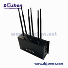 6 Bands GSM DCS CDMA 3G 4G All Cell phone Signal Jammer With Built In Battery signal jamming device